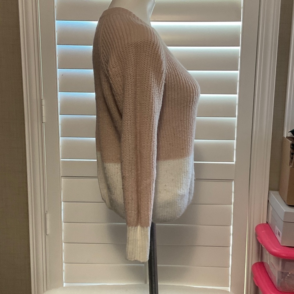Elodie Women's Sweater - Blush and Cream - Picture 2 of 7